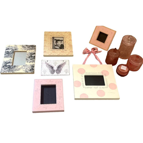 Pretty In Pink Girls Room Decor Frames Candle and Accessories - Picture 2 of 7
